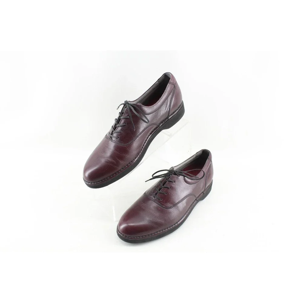 Rockport Leather Dressports‎ Vibram Sole Men's Shoes 7.5 M Burgundy Lightweight